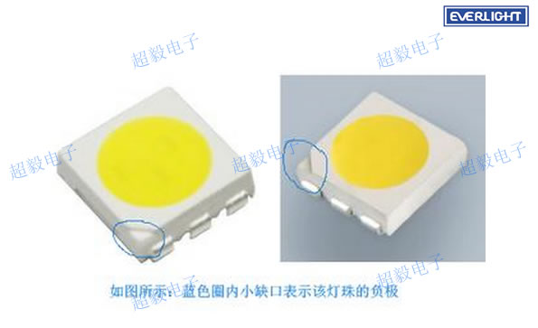 如何判定亿光led正负极?